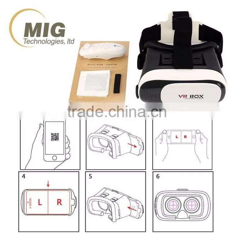 2nd generation movies use 3d vr box hot sell online amazing vr glasses universal for all mobile phones