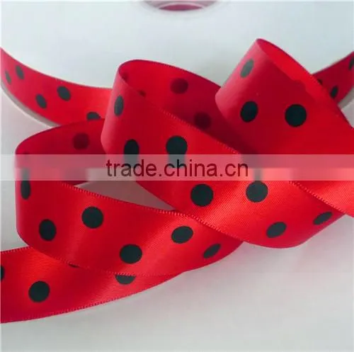 Multicolor Decorated Satin Ribbon