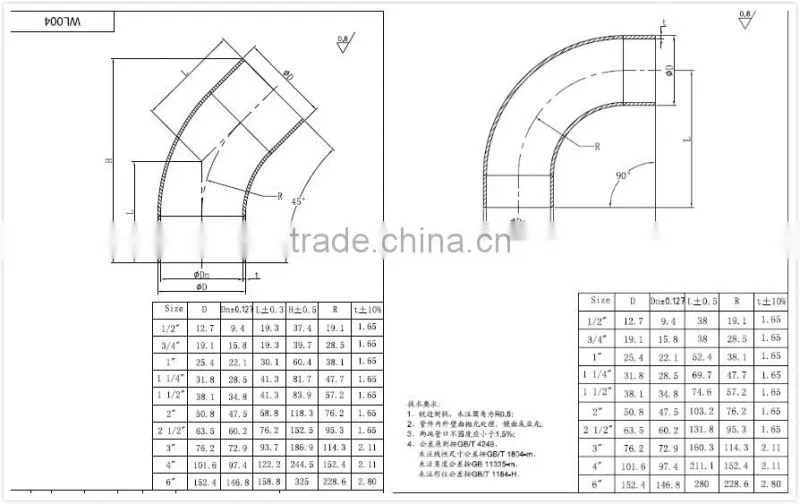 food grade stainless steel sanitary pipe fittings elbow/tee/reducers