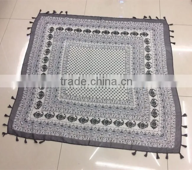 Sheer Linen Paisley Throw Fashion and Aztec Style Scarf