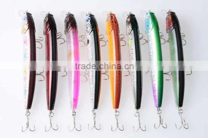 Crank Long Minnow Fishing Lures Hard Bait Plastic Crankbait 12.5CM 15.6G Artificial Fish Pesca Tackle Swimbait