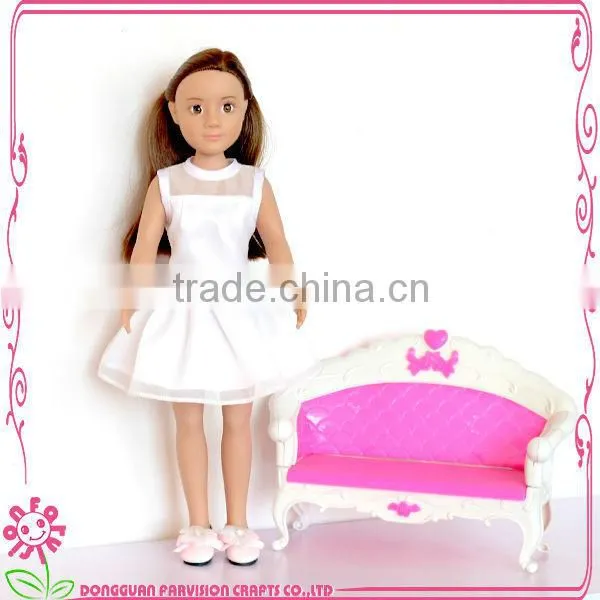 Long hair doll newest style 12 inch vinyl doll wholesale oem black doll