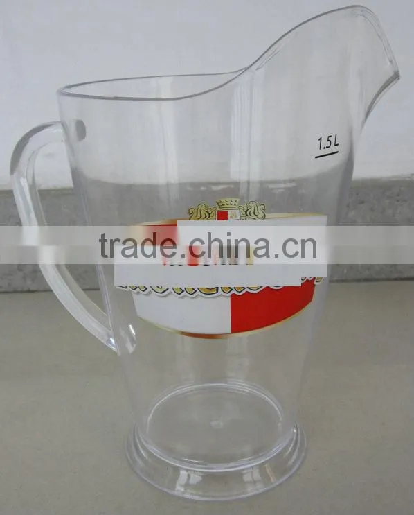 Acrylic plastic juice water infuse pitcher