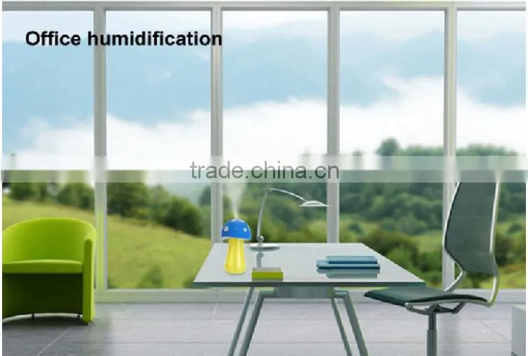 Mushroom appearance LED lamp humidifier fogger cool mist usb ultrasonic humidifier portable air humidifier