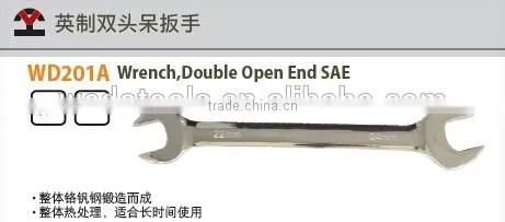 High quality cr-v steel 9pcs double open end wrench spanner with DIN standard and die forged