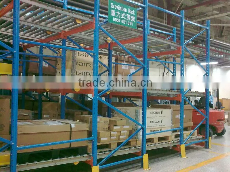 Trays Carton live storage rack,flow racking system,Flow through Racks for cartons