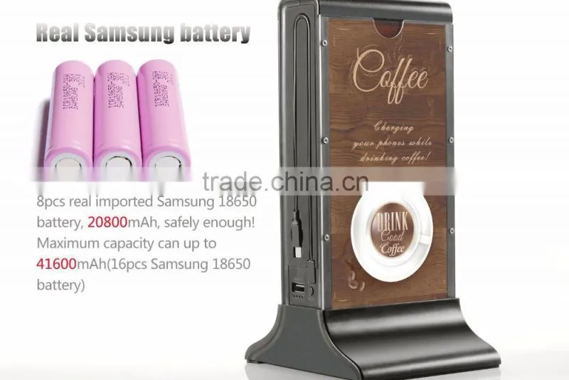 Factory Prices Universal Public Power Bank OEM Advert Service for Bar/Coffee Room/KTV/Restaurant HY-C201