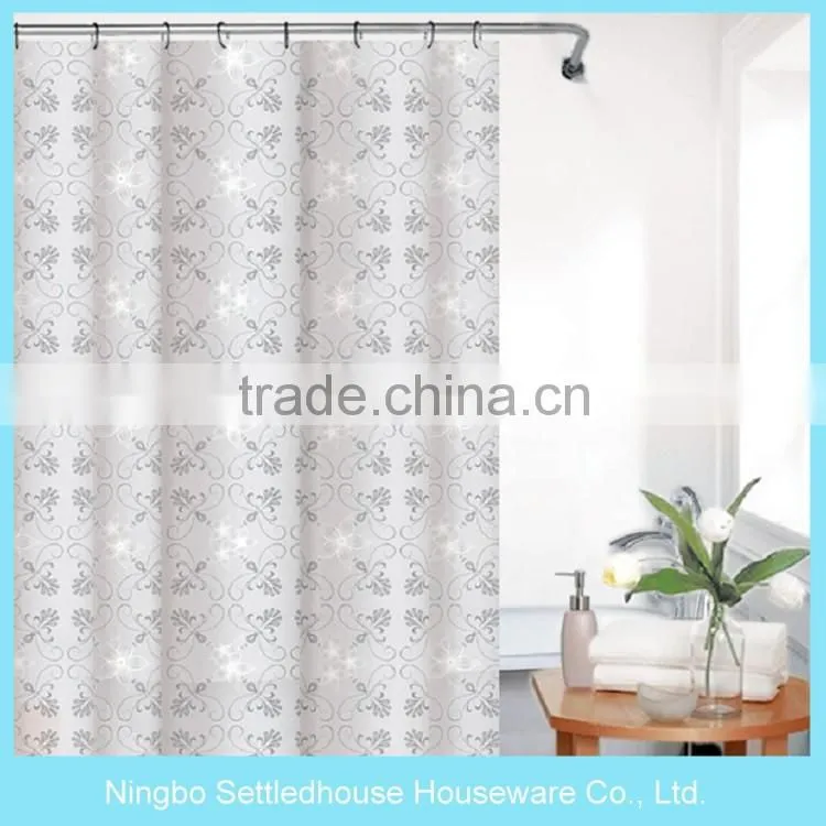New style designs bathroom fabric PEVA shower curtain