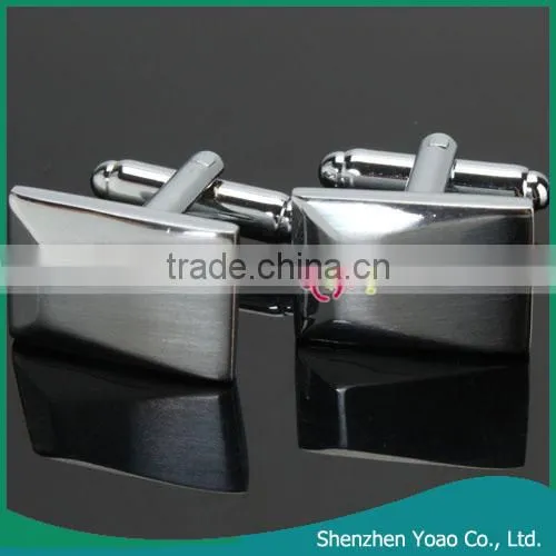 Fashion Elegant Enamel Men's Accessories Set Tie Clip Cufflink Set Brushed Silver 6