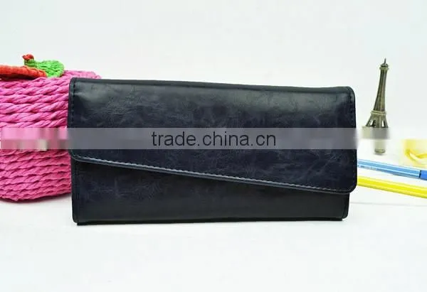 China supplier custom leather elegance wallets for young lady