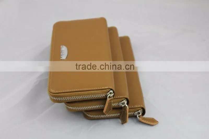 High Quality New Fashion Promition Genuine leather men's wallet with customized logo