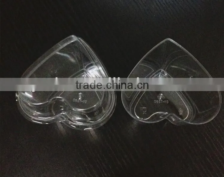 4.5oz heart-shaped ice cream yogurt Tiramisu Mousse Cake plastic cup PS plastic cup with lid