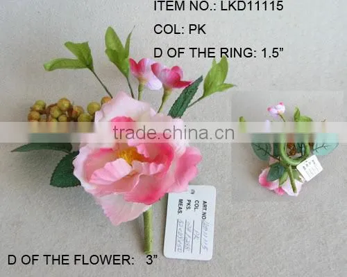 artificial handmade foam berries and pine needle napkin ring