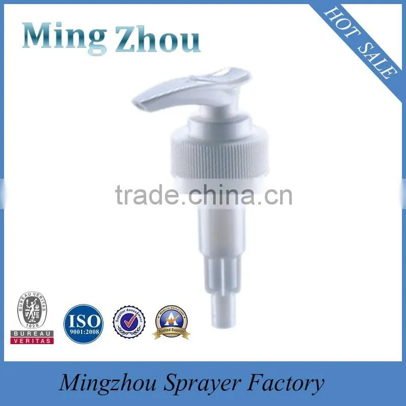 MZ B01 28/415 plastic lotion pump with aluminium collar