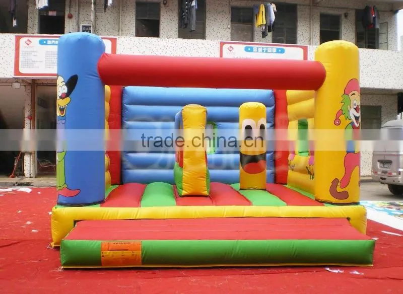Commercial grade inflatable clown bouncer combo for sale, inflatable jumping bouncer house
