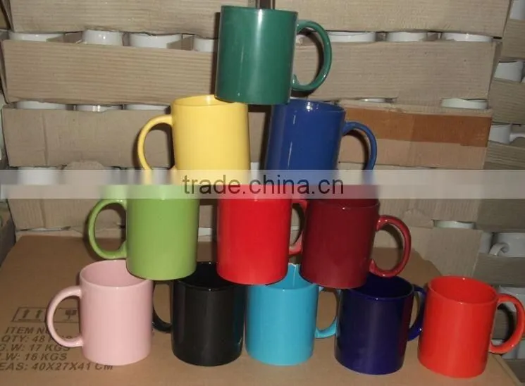 12oz two tone solid color mugs