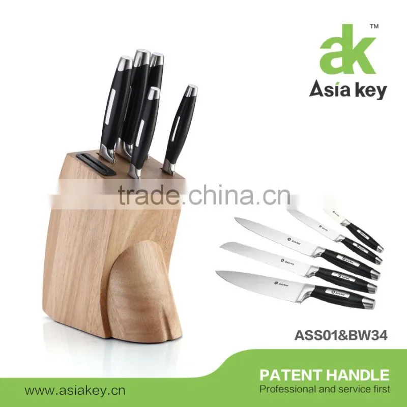 6-Piece Pro " S " Knife Set with Oak Wood Block