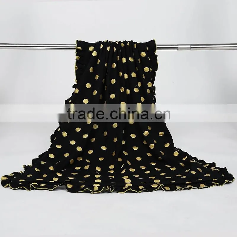 Gold Dots Minky Baby Blankets Super Soft and Beyond Adorable Baby Quilt Gold Baby Blanket