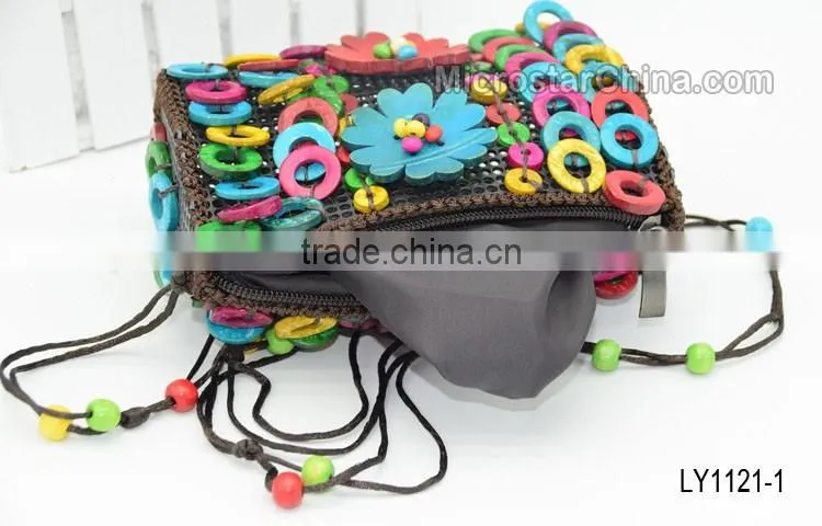 2016 new designs in stock wholesale high quality coconut shell bag for girls wallet
