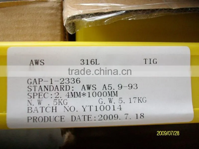 1/8" 3.2mm AWS Er309 stainless steel tig welding wire rod