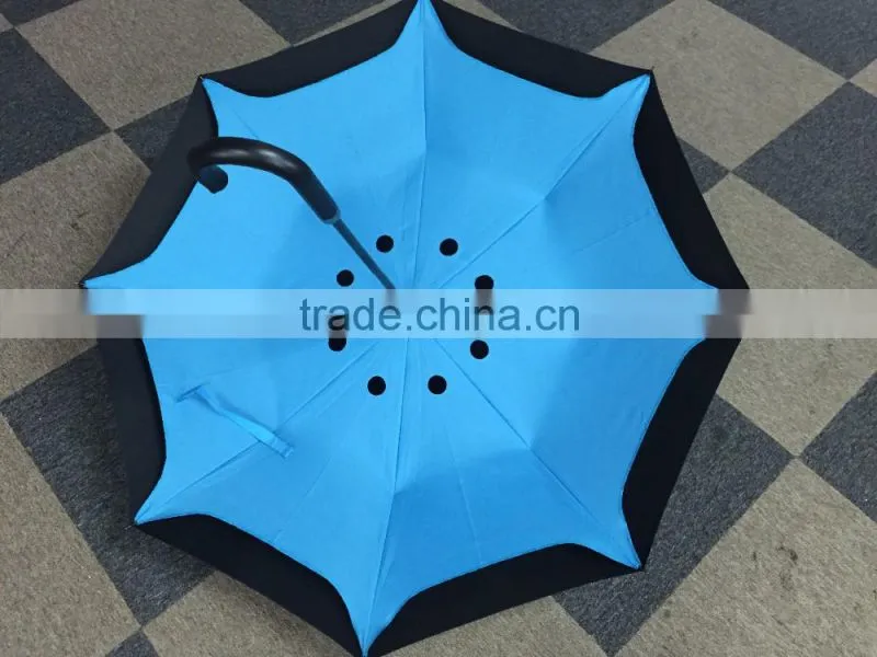 2015 New Design Function Inverted Upside Down Reverse Umbrella