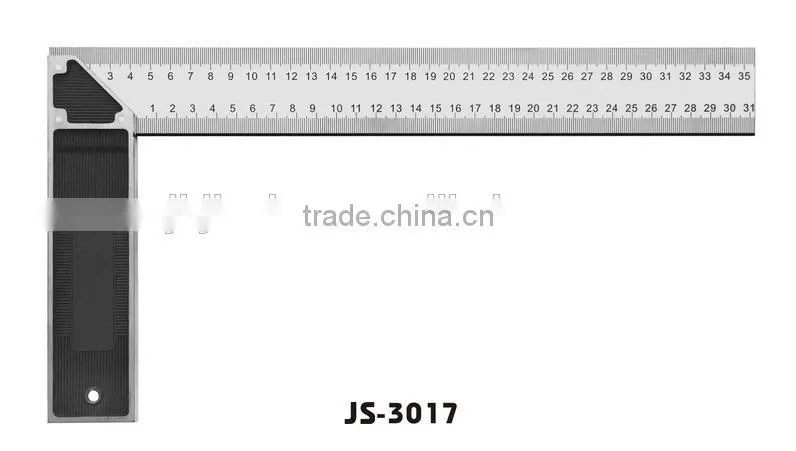 high quality clear lines square ruler with aluminium hollow seat