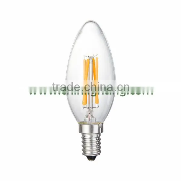 led filament light c35 e14 bulb dimmable c35 ice cream led bulb onmi-directional c35 led candle