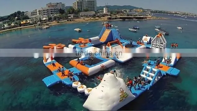 Water Park Slide Tubes Inflatable Water Obstacle Course For Kids/Adults In Amusement Park