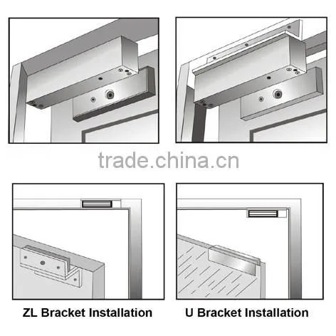 Single door electromagnetic lock with LED 300KG/700LBS