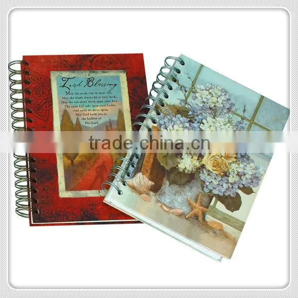 2014 plastic cover spiral notebook printing