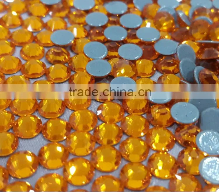 low defect super shining dmc topaz color ss20 hot fix stone