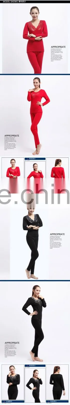 Custom Woman's Clothes ladies sexy thermal underwear made in china