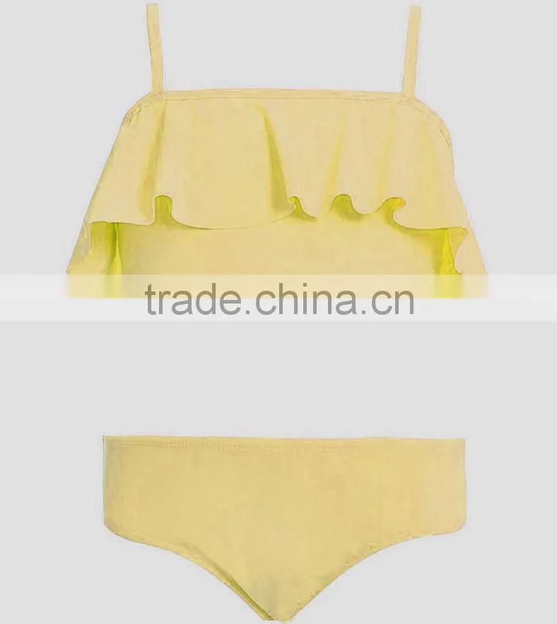 Comfortable nylon big flounce importers lovely girls 7-16 swimwear for kids