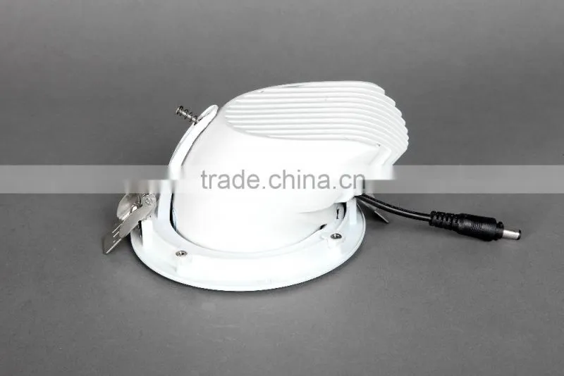 Recessed adjustable 10W LED trunk downlight for commercial lighting