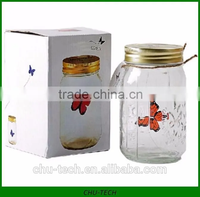 Electronic Butterfly Jar Butterfly Bottle with LED light