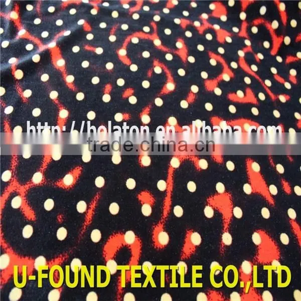 China Factory Red Beautiful Spot Korean Polyester Spandex Fabric,Hot Selling In India And Middle East Market