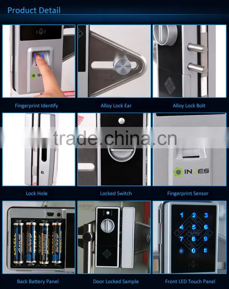 Affordable Office RFID Finger Print Biometric Door Locks With Keypad