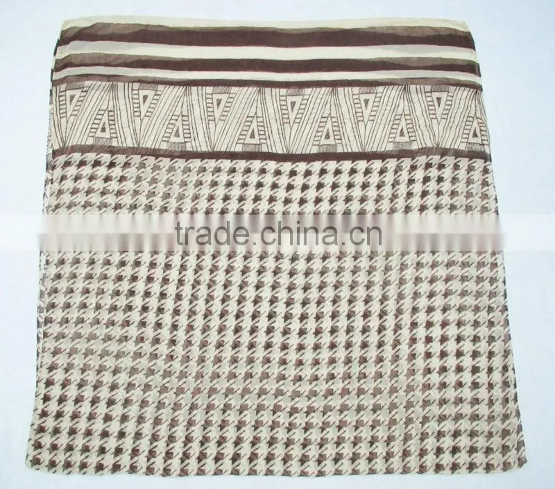 Fashion houndstooth scarf,Polyester ladies beach scarf,Printed long scarf