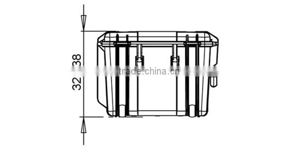 Hardshell waterproof equipment case with wheel