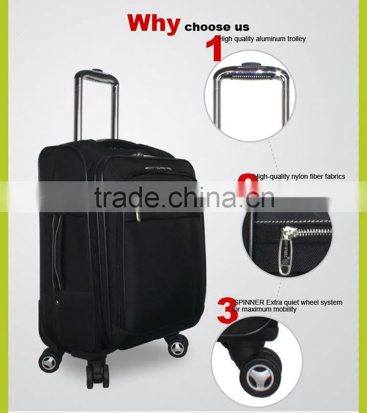 2016 fashion new crossing luggage trolley suitcase