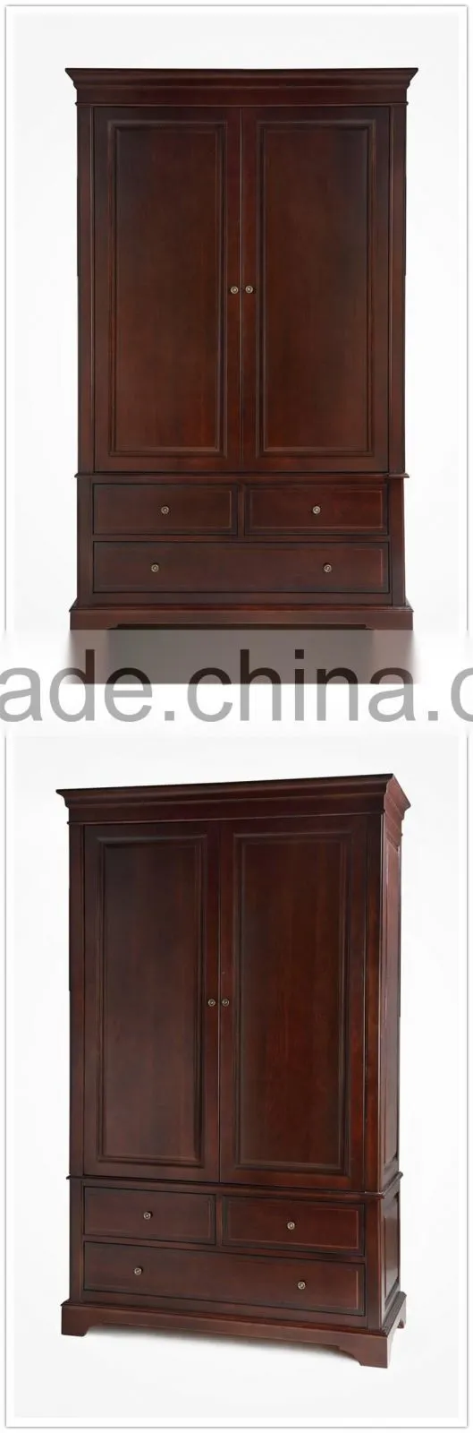 US style heavy solid wood wardrobe