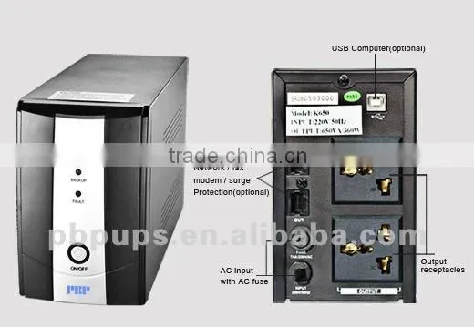 mini ups with battery 220v 500va 650va 800va ups 500va with avr