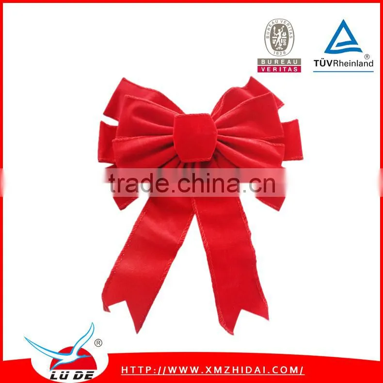 2015 Colorful Large Ribbon Bows for Christmas Decoration/ Handmade christmas decoration bows