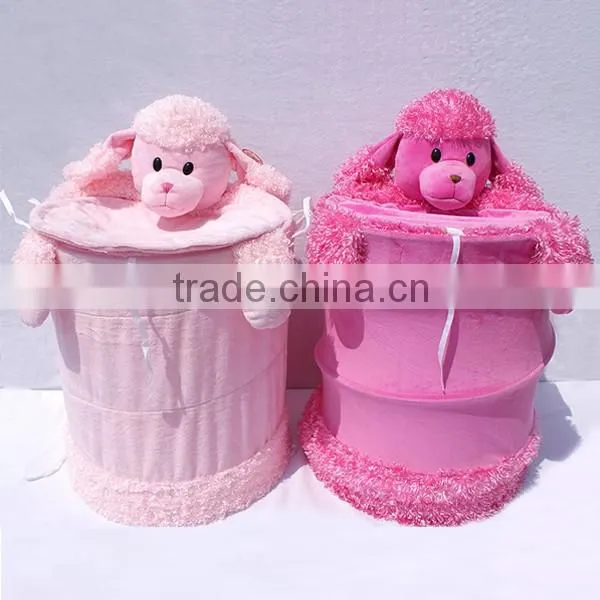 Folded hamper basket