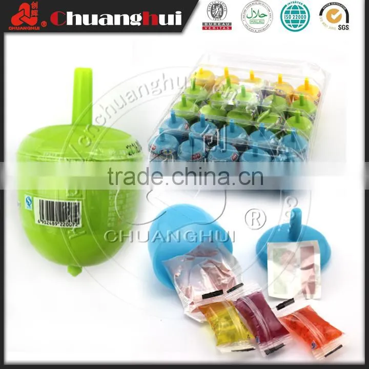 Peg-Top Toy Candy With Jelly and Tattoo