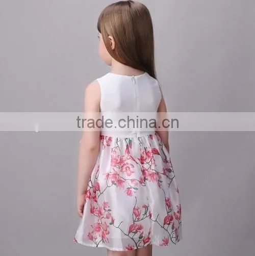 2016 flower Princess dress modern children dress one piece baby latest children dress designs