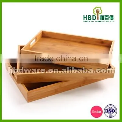 High quality eco-friendly bamboo serving tray , bamboo tray wholesales
