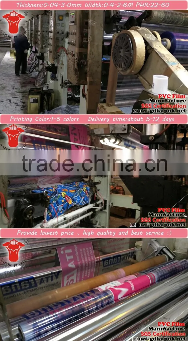 good quality pvc film printed pvc packing mattress sheet