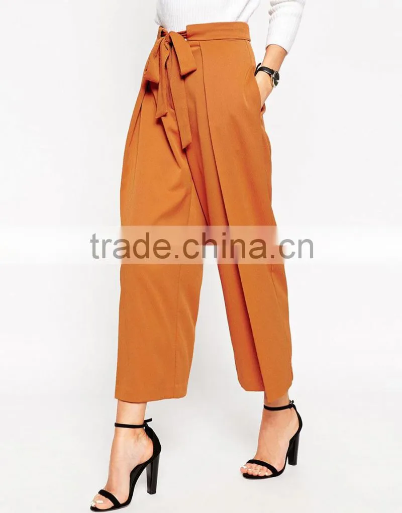 European organge custom loose style office lady pants