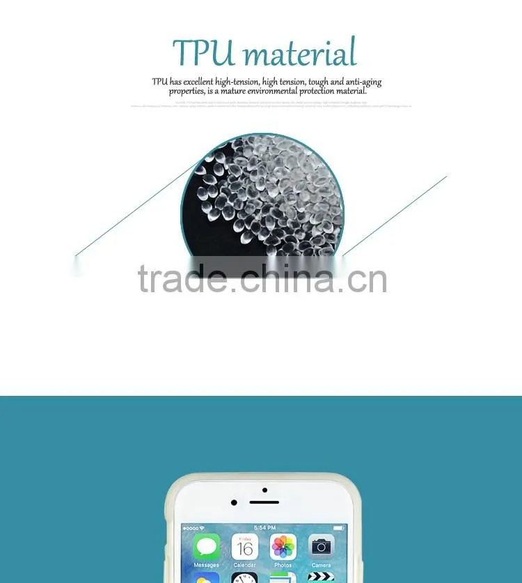 OEM Mobile Phone Accessories Colorful TPU+PET Soft Back Cover Shell Case for iPhone 6 6S Ultra Slim 1.2mm